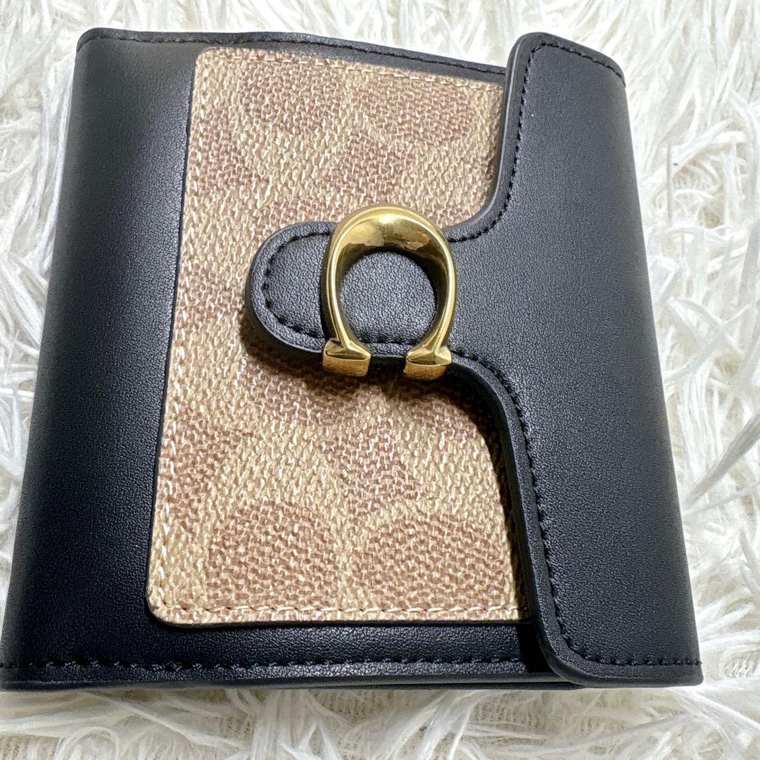 しゃもじ様 COACH タビー スモールウォレット 二つ折り 財布 シグネチャー