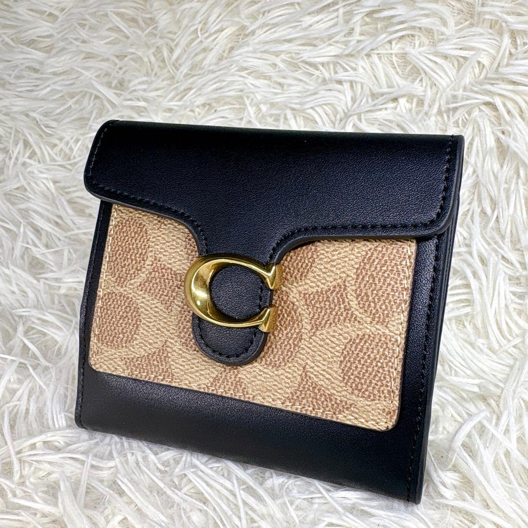 しゃもじ様 COACH タビー スモールウォレット 二つ折り 財布 シグネチャー