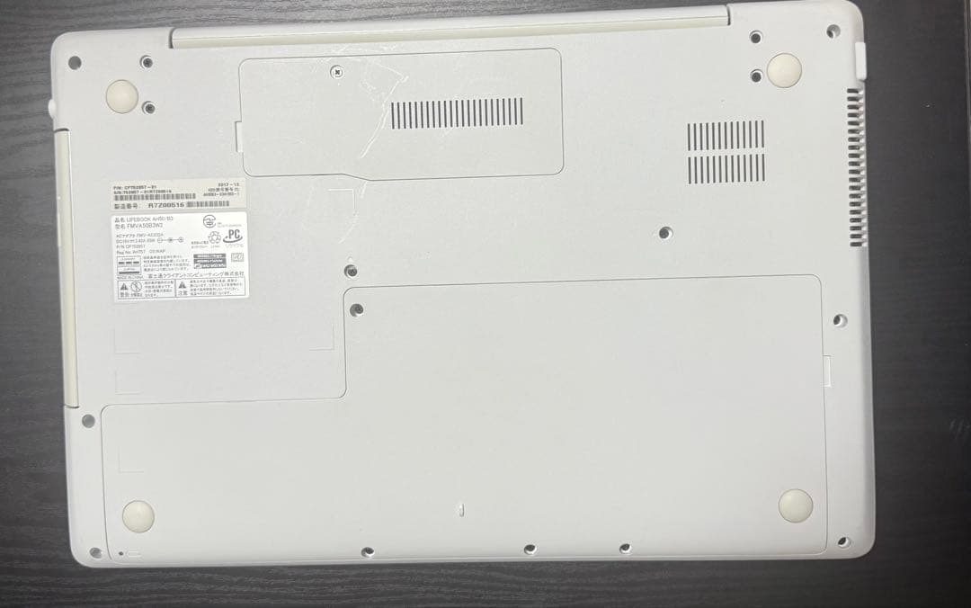 m*様 富士通FMVA50B3W2 Windows10　通常使用難あり