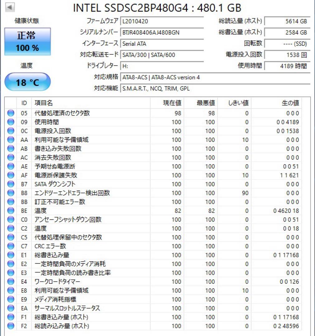 内蔵型SSD Intel SSD 730 Series 480GB