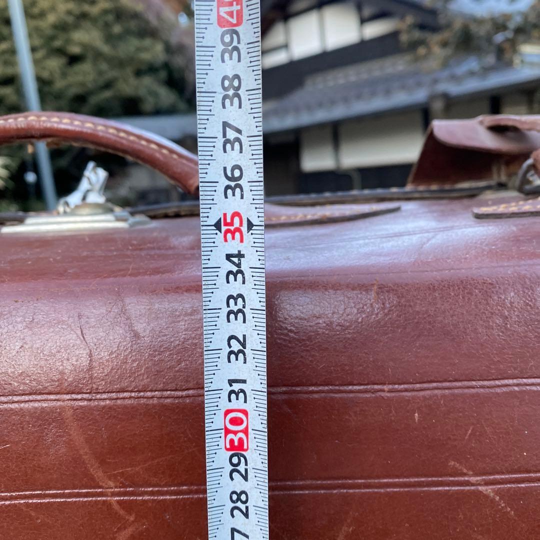 部宏　革トランク　旅行カバン　鍵付き　昭和レトロ　アンティーク