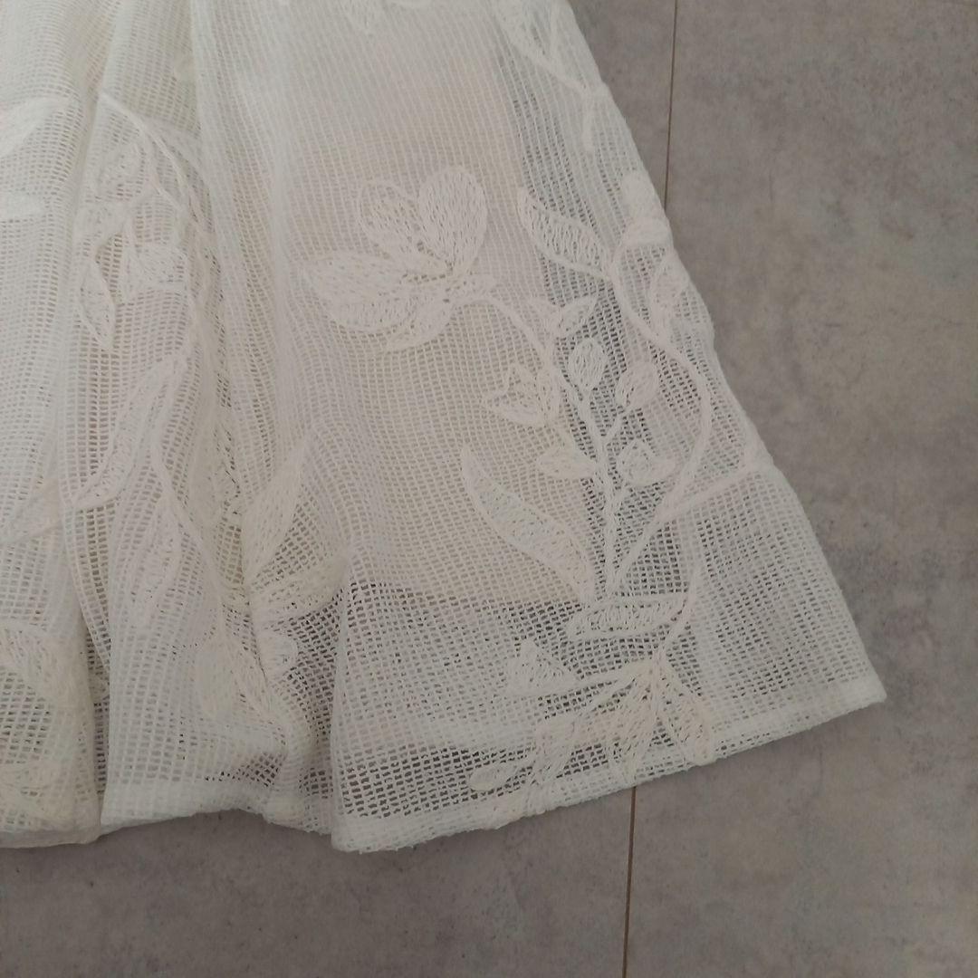 クロシェ刺繍マーメイドスカート アプワイザーリッシェ 春服