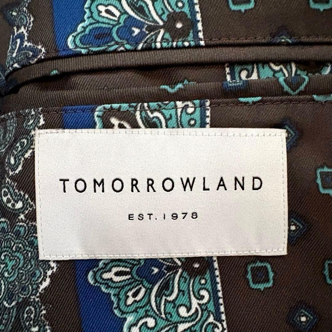 ★シアサッカー★ TOMORROW LAND ダブル 金ボタン 裏地ペイズリー