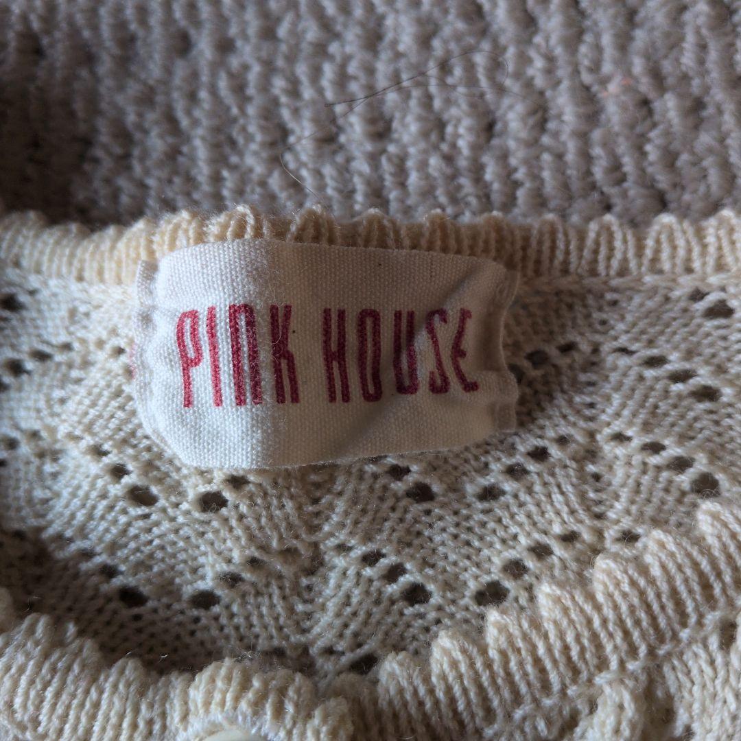 PINK HOUSE フラワーブーケ沢山カーディガン