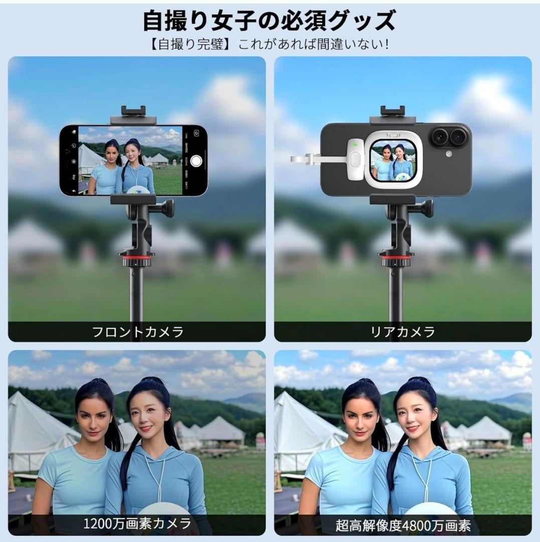 自撮りモニター　iPhone　自撮りスクリーン 超薄型　背面カメラ