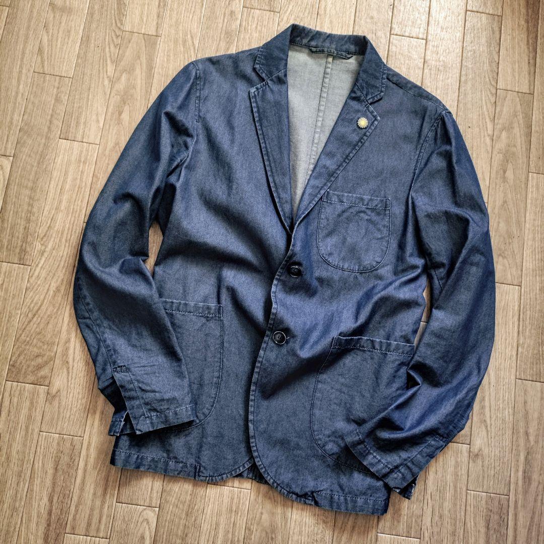 【美品】ジャンネットGIANNETTO インディゴデニムジャケット 44