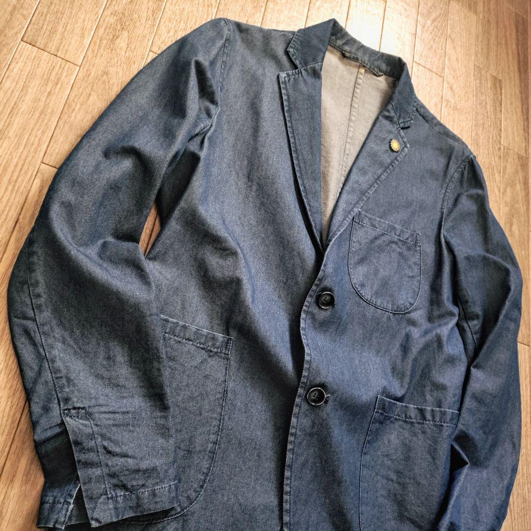 【美品】ジャンネットGIANNETTO インディゴデニムジャケット 44