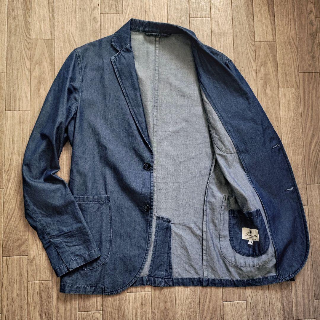 【美品】ジャンネットGIANNETTO インディゴデニムジャケット 44
