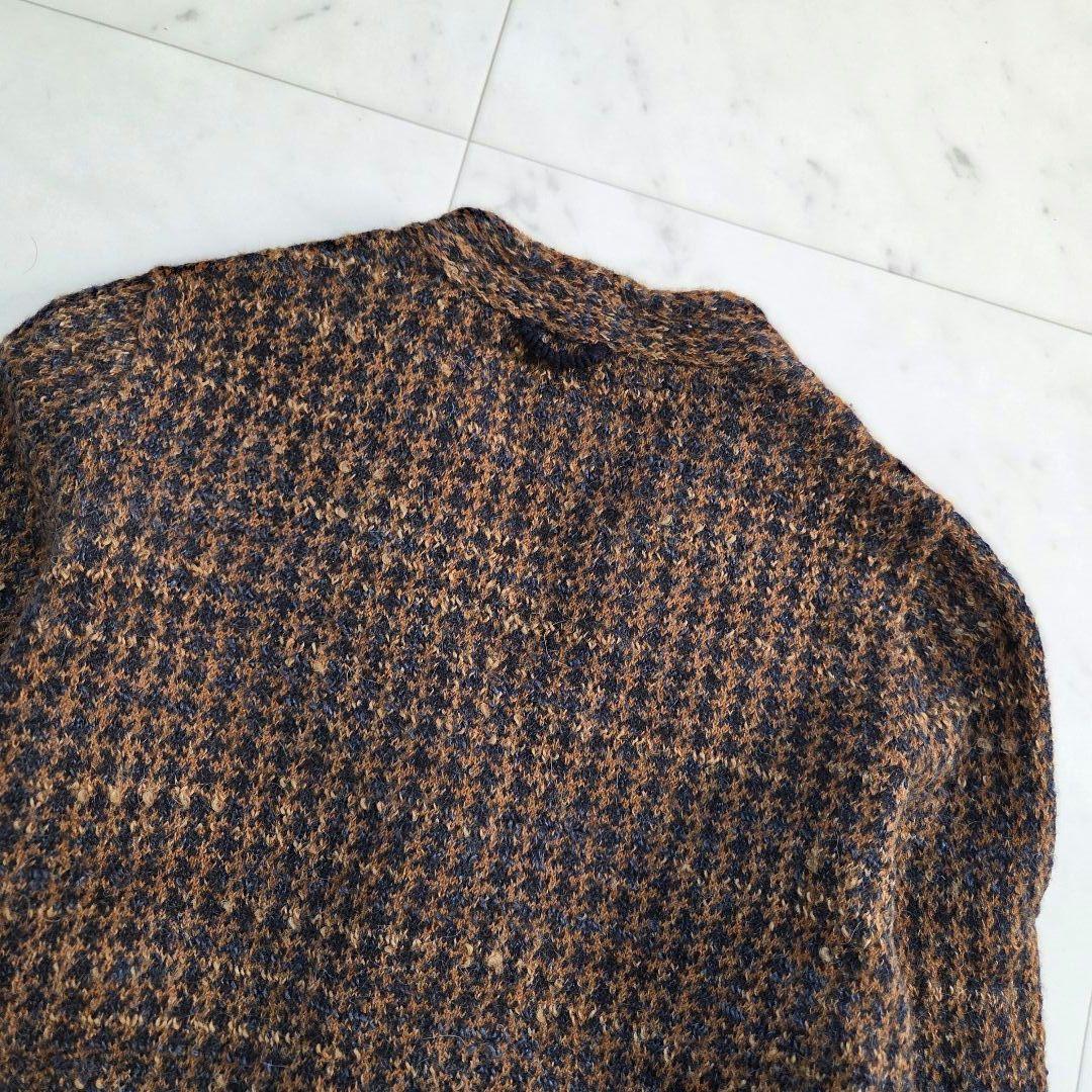 パラスパレス　ツイード　ニット　ジャケット　エルボーパッチ　ウールリネン