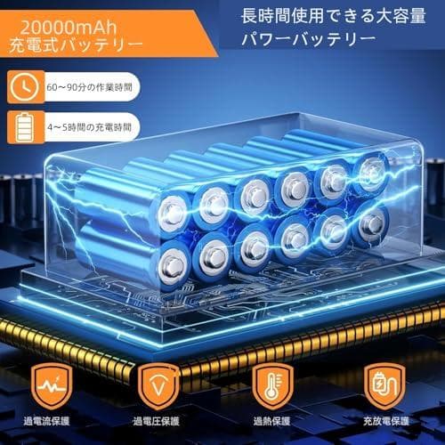 高圧洗浄機 コードレス 高性能6in1ノズル噴射距離10M充電式 バッテリー＜＞