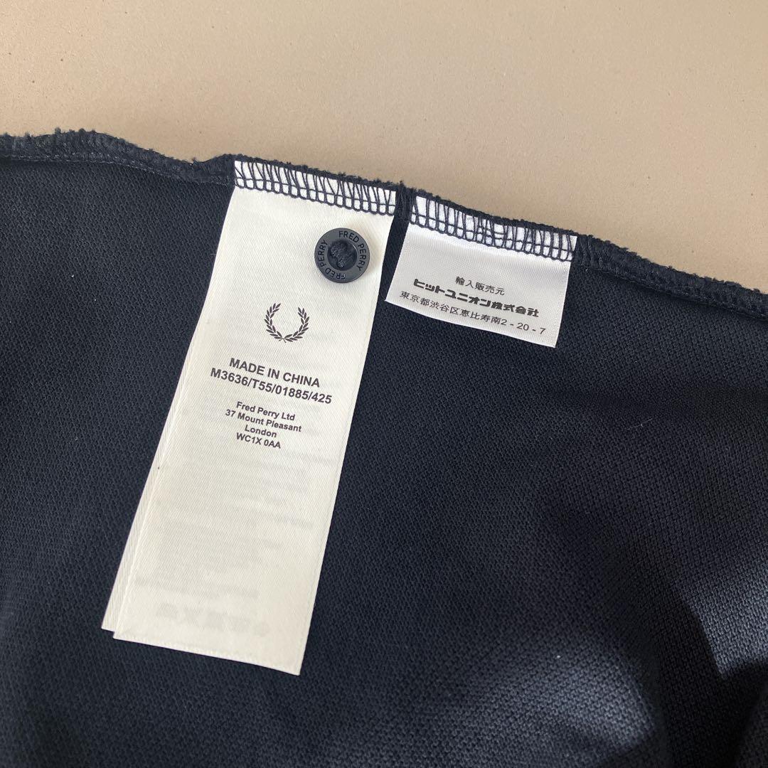 The Fred Perry ネイビー 長袖ポロシャツ【S】