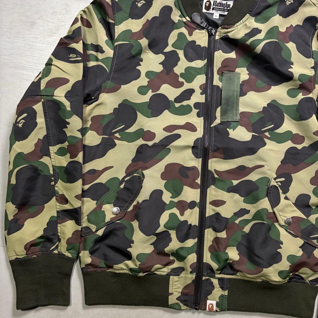 A BATHING APE ブルゾン　ナイロンジャケット　MA-1 迷彩　カモ