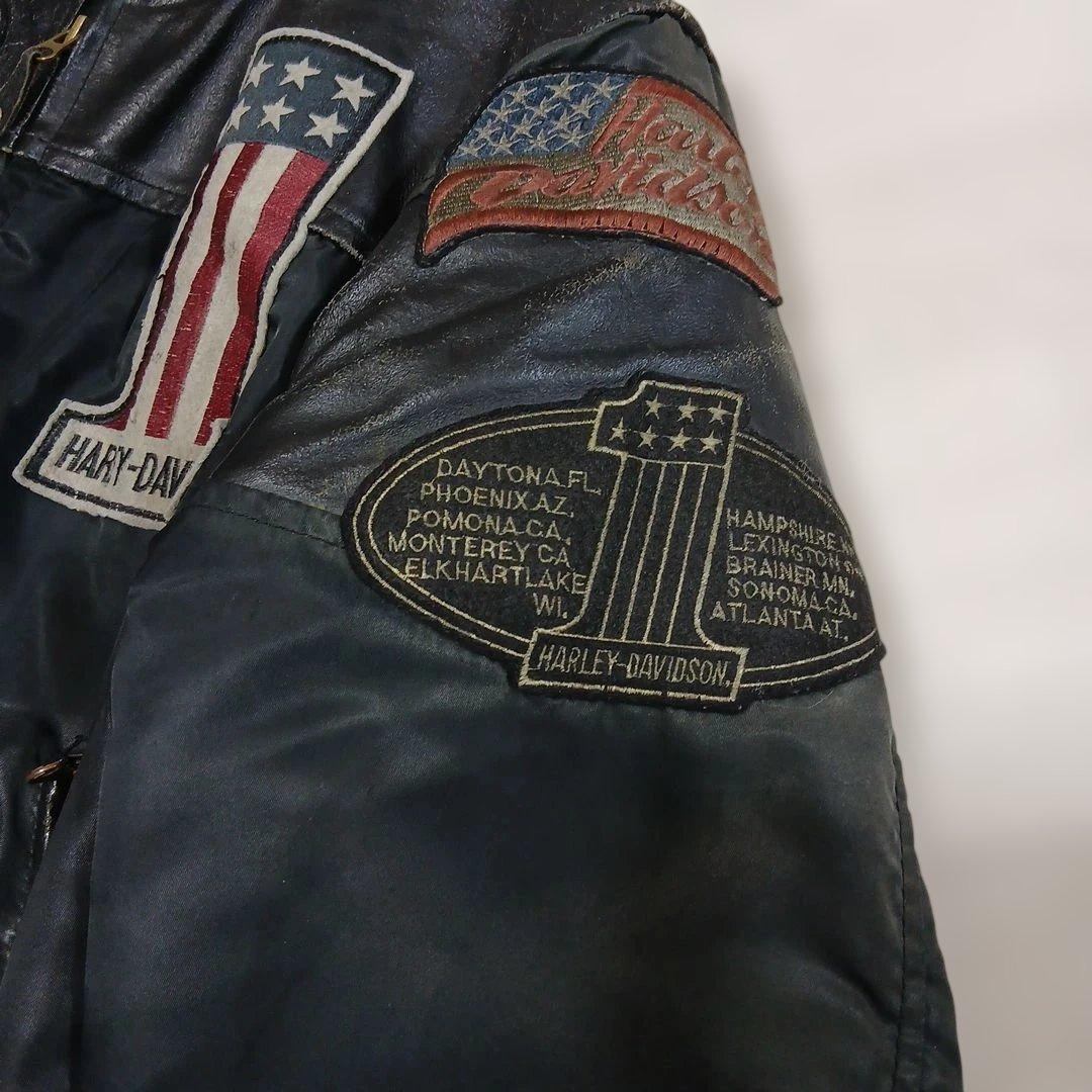 HARLEYDAVIDSONハーレーダビッドソン 00s レザーコンビ MA-1