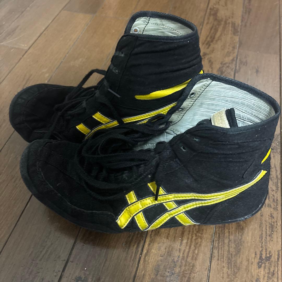 Asics レスリングシューズ黒/黄色
