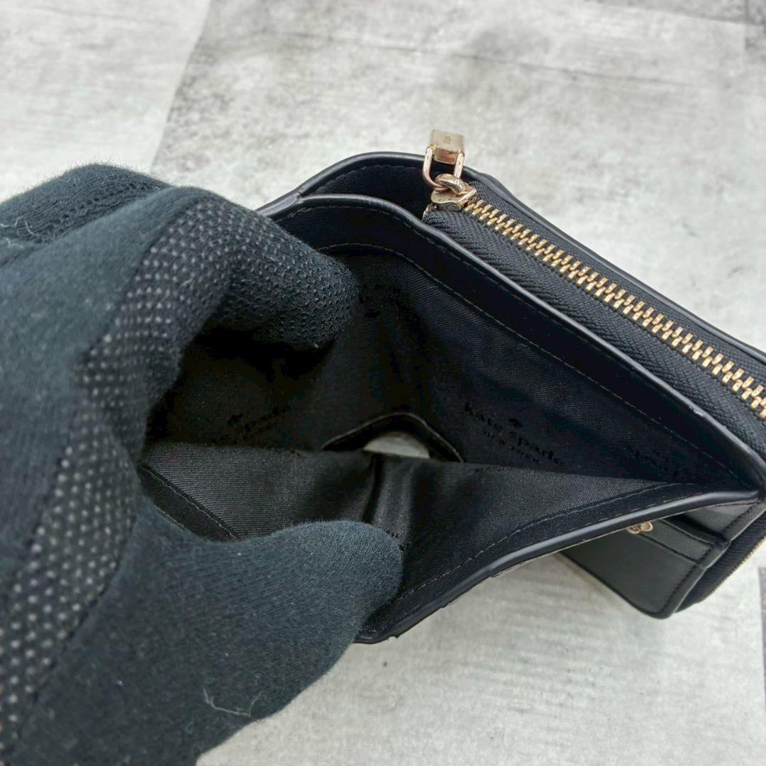 kate spade ケイトスペード 二つ折り 財布 マリーちゃん 黒 ディズニ