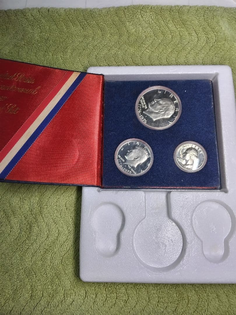hab038 アメリカ 1776-1976年 建国200年 記念銀貨 3枚セット