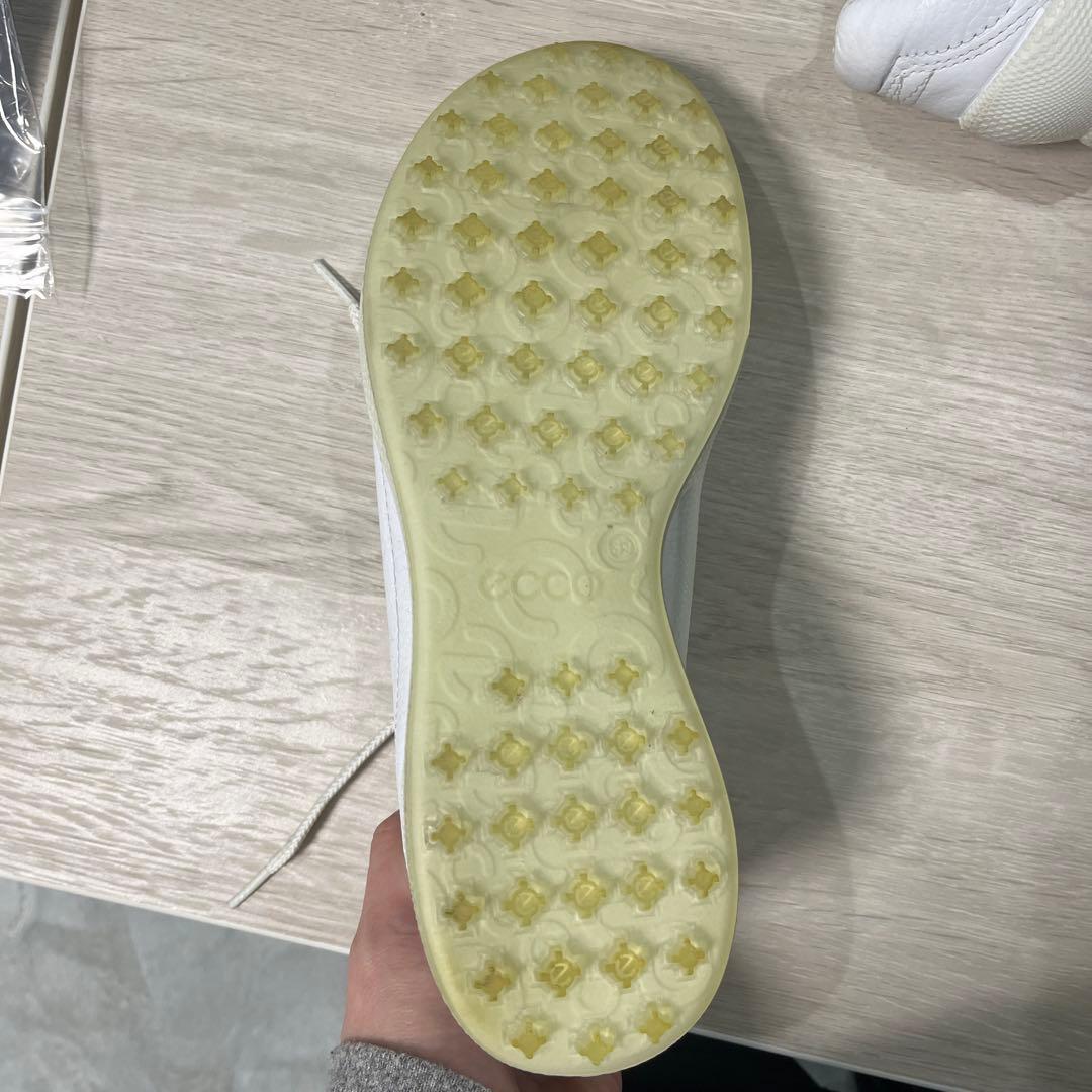 ecco ホワイト レザー スニーカー39