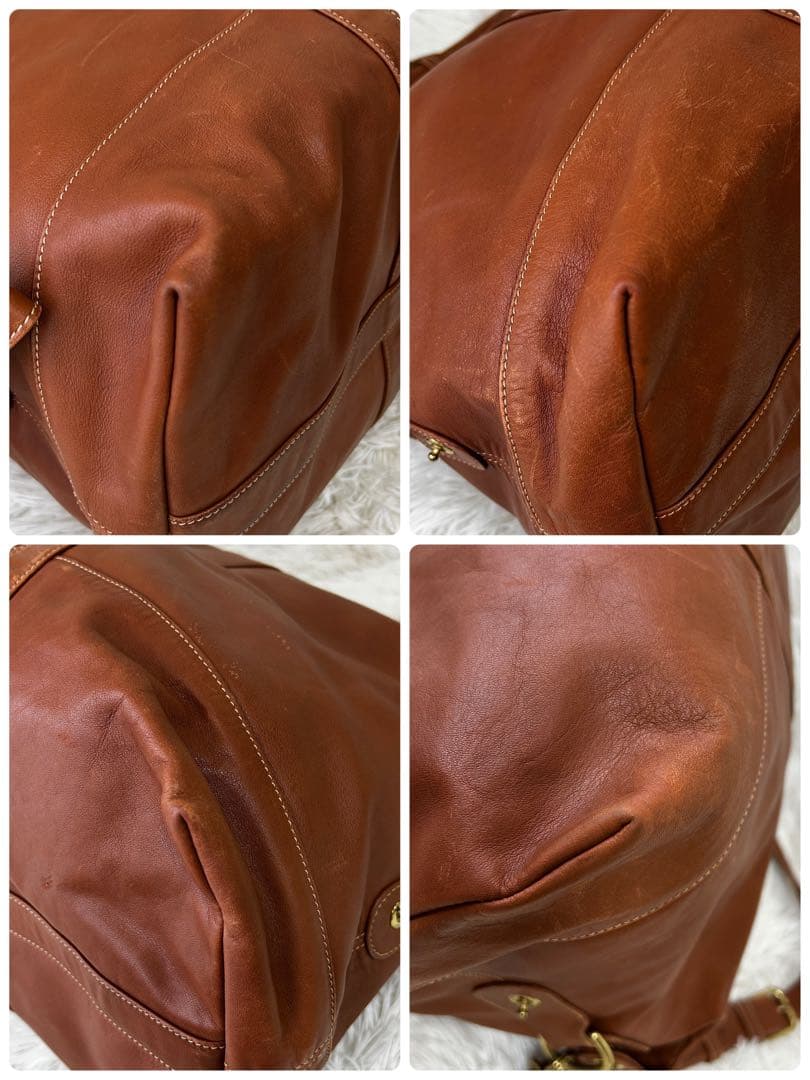 ◎人気◎COACH 激デカ ボストンバッグ 横幅52cm オールレザー ブラウン