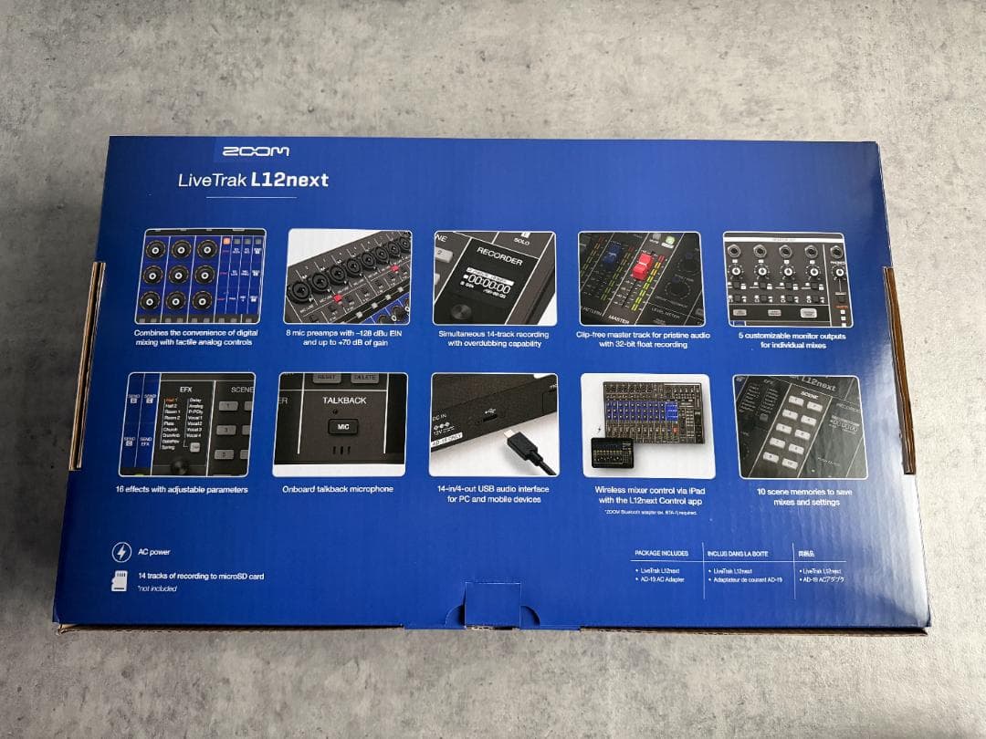 【新品】ZOOM LiveTrak L12next + CBL-20(中古)