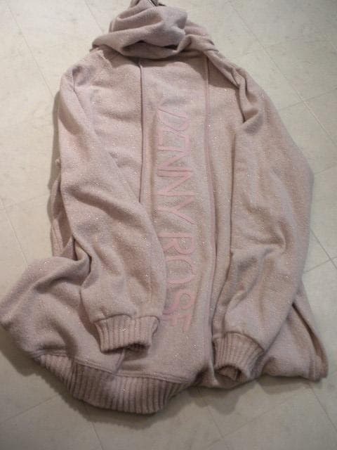 専用品◆新品◆デニーローズ◆微ラメ混ニットジャージのクラス感ロングカーディ！XS