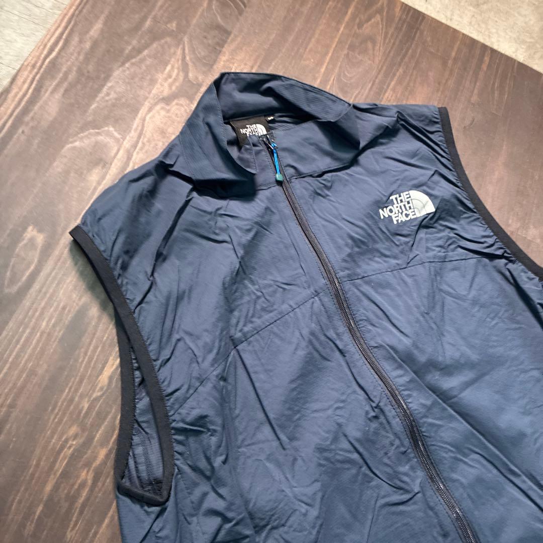 7BS2 THE NORTH FACE ジップアップベスト　ネイビー　古着