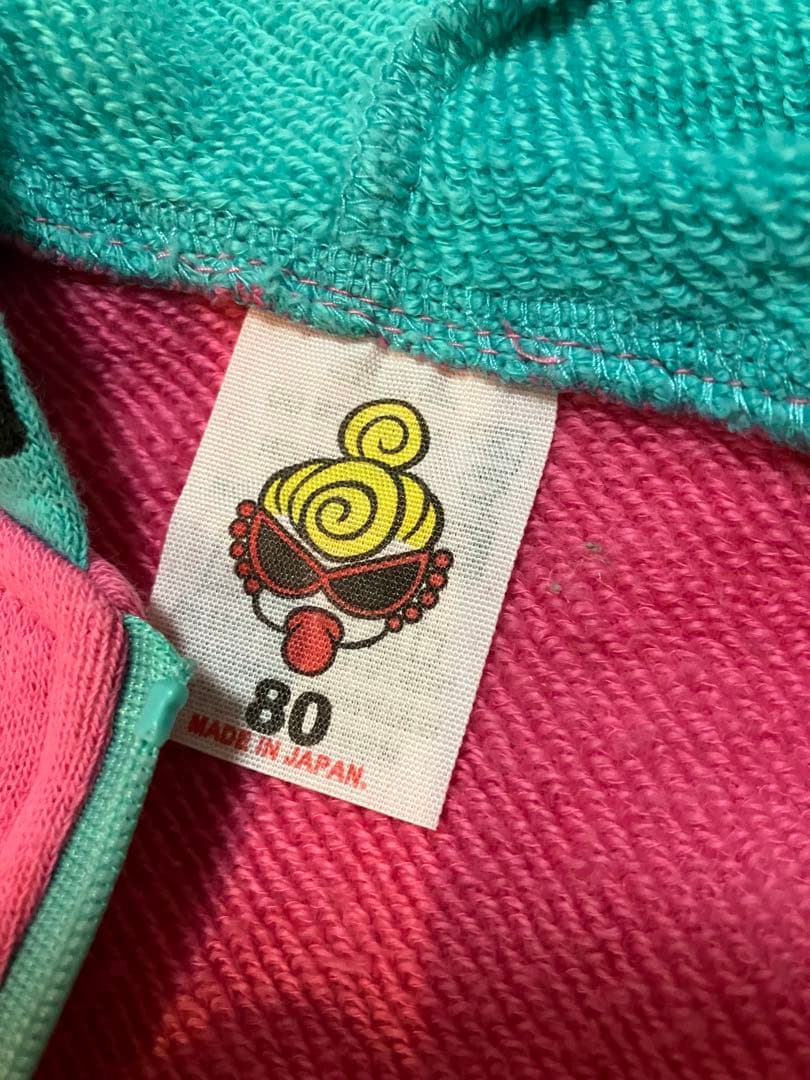 ヒステリックミニ パンダフード付きパーカー 80