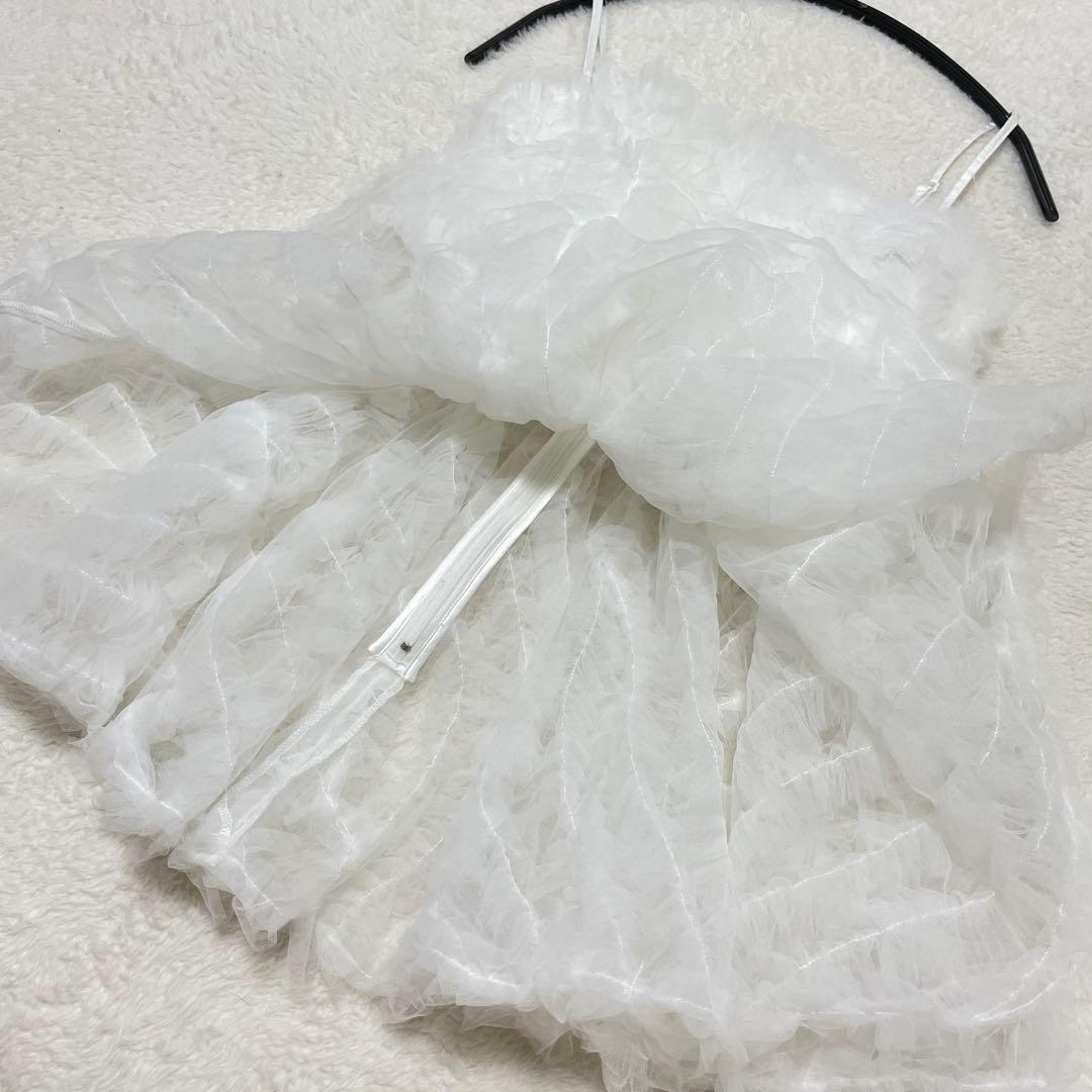 ほぼ未使用★SNIDEL 24SS チュール刺繍ベアペプラムTOPS