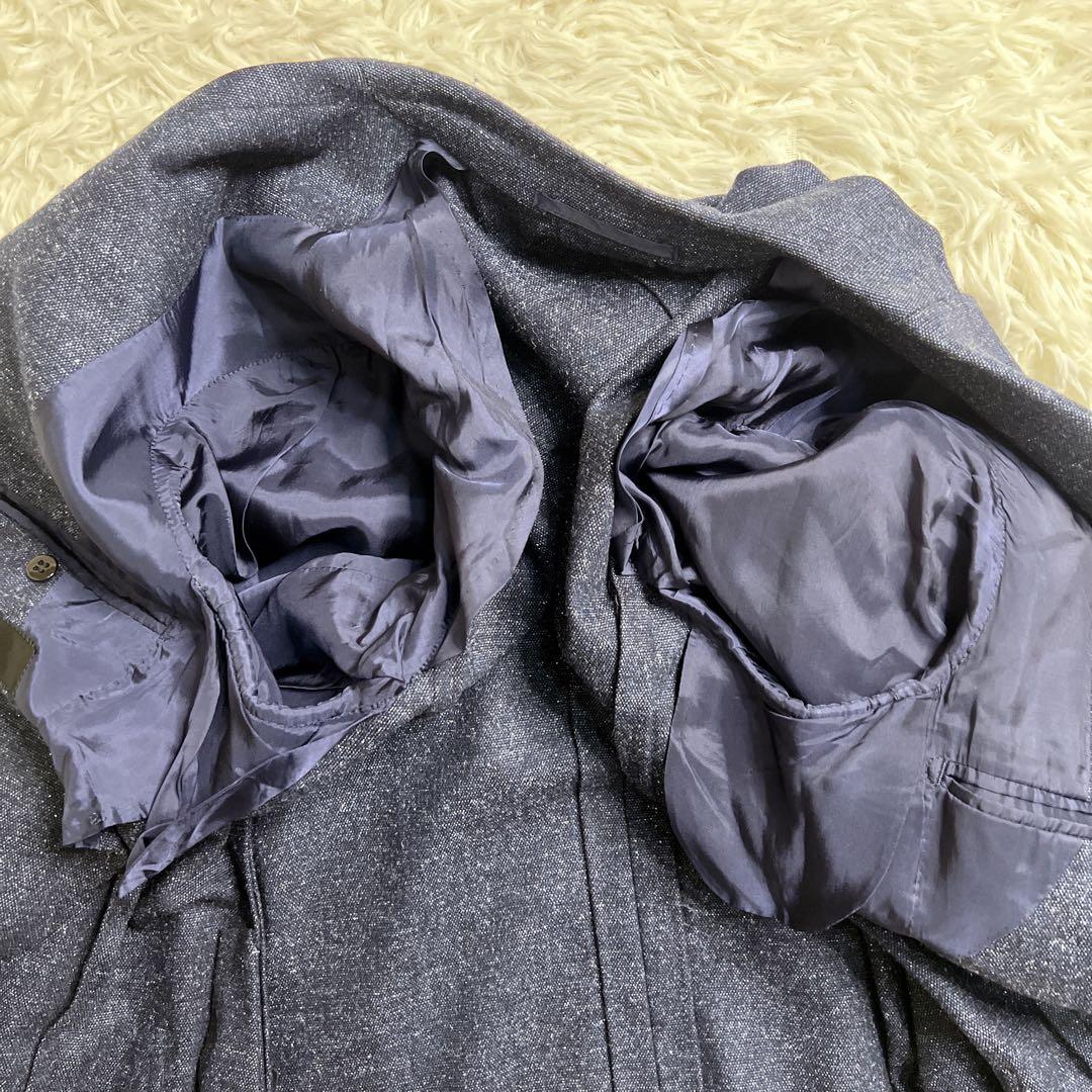 RING JACKET テーラードジャケット 50 日本製 シルク混　ネイビー