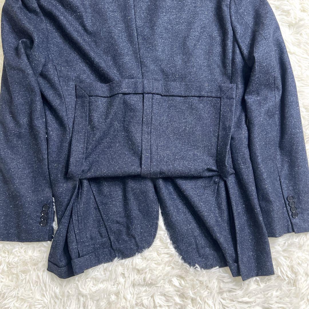 RING JACKET テーラードジャケット 50 日本製 シルク混　ネイビー