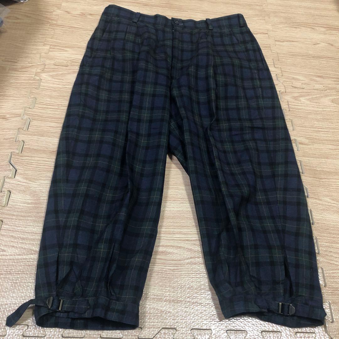 【本日限定値下レア美品】Papasブラックウォッチ柄 サルエルパンツM