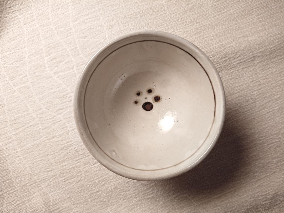 ◆ 水月窯 ◆　湯呑・粉引梅花紋　×10　＊新品未使用品　B