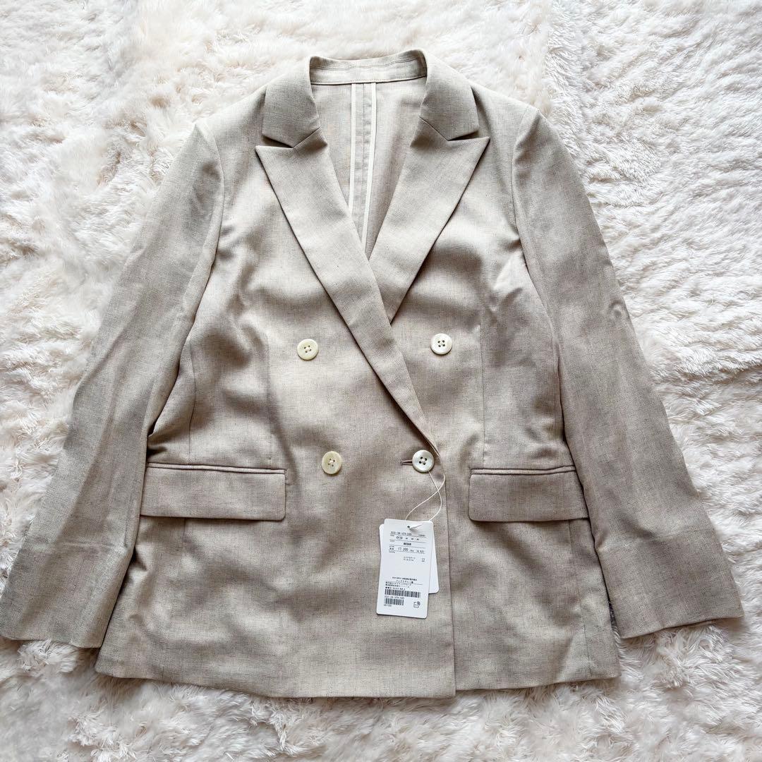 【新品】25SS グリーンレーベルリラクシング リネンライクダブルジャケット S
