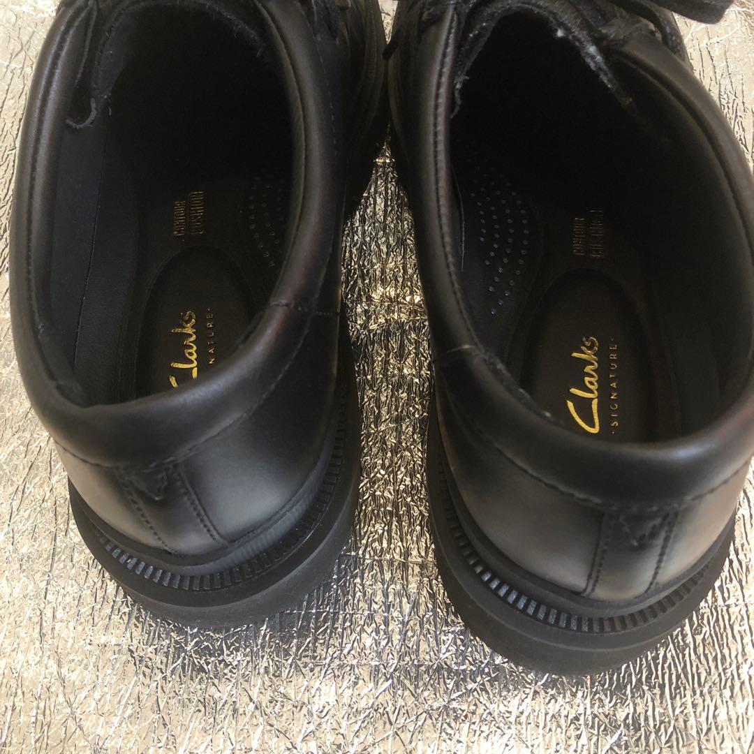 Clarks ブラック モカシン デッキシューズ