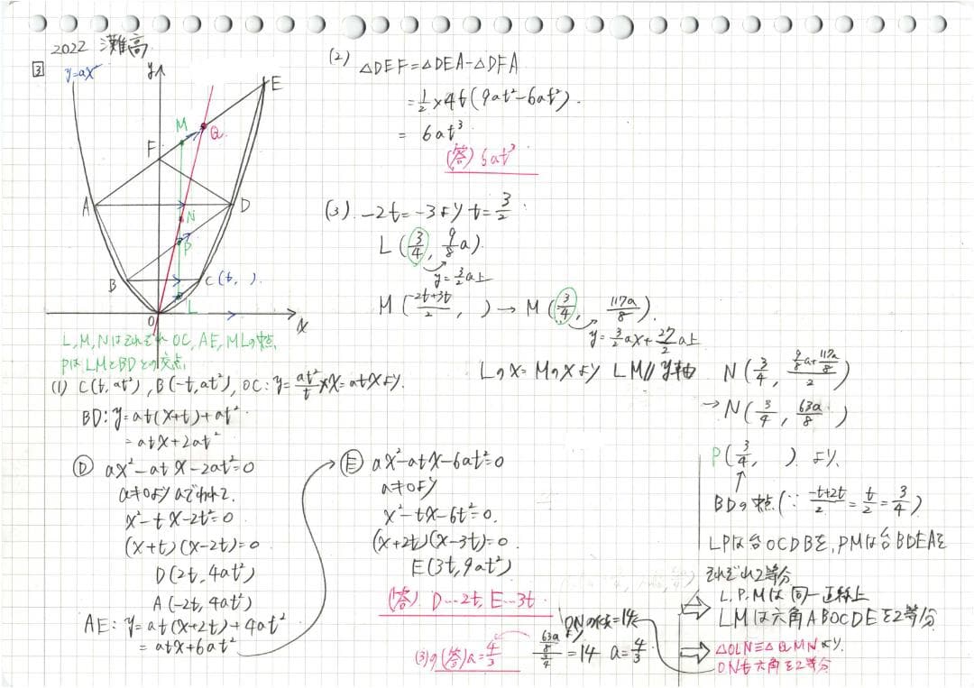 今だけ3割引 塾講師オリジナル 数学解説 灘 高校入試 2018-25 過去問
