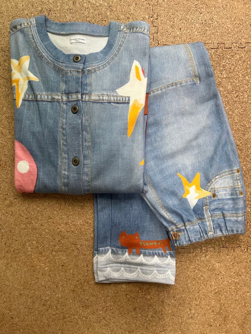 ♡ツモリチサトスリープ♡未使用　ワコール製　デニム風パンツ　ルームウェア　L