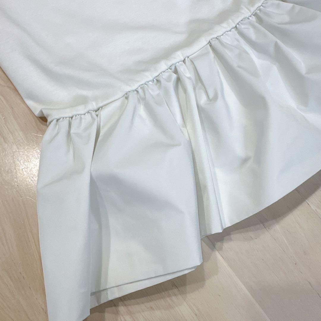 ボーダーズアットバルコニー　HEM TEE カットソー　36 白　へプラム
