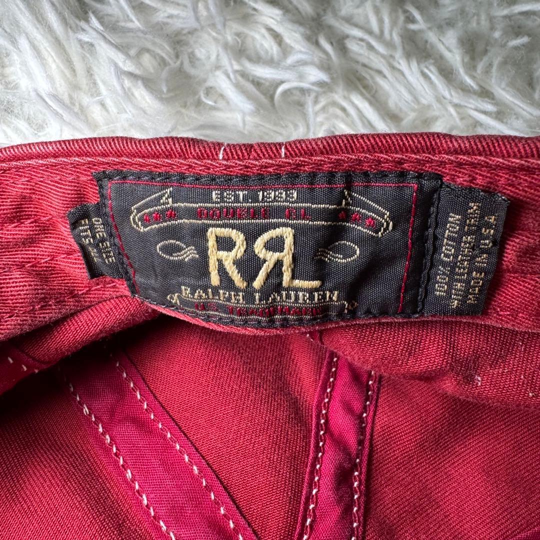 ☆【超希少】RRL 三つ星タグ ワークキャップ レッド レザーアジャスター☆