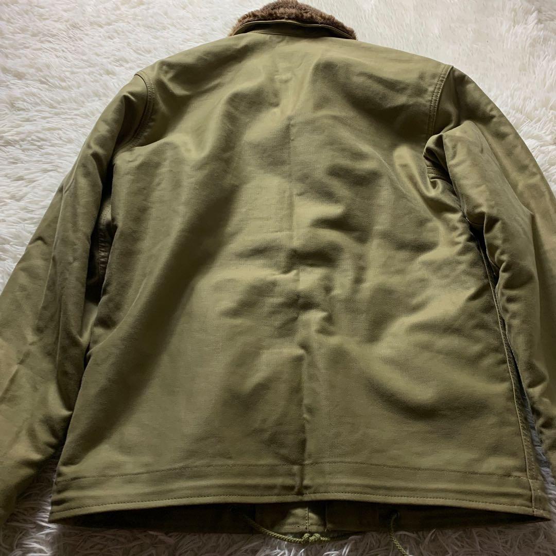 t*a様 美品■ヒューストン デッキジャケット カーキ 40 ミリタリー