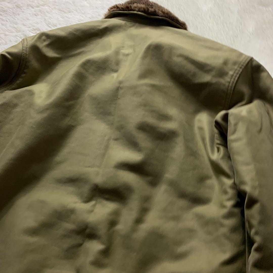 t*a様 美品■ヒューストン デッキジャケット カーキ 40 ミリタリー