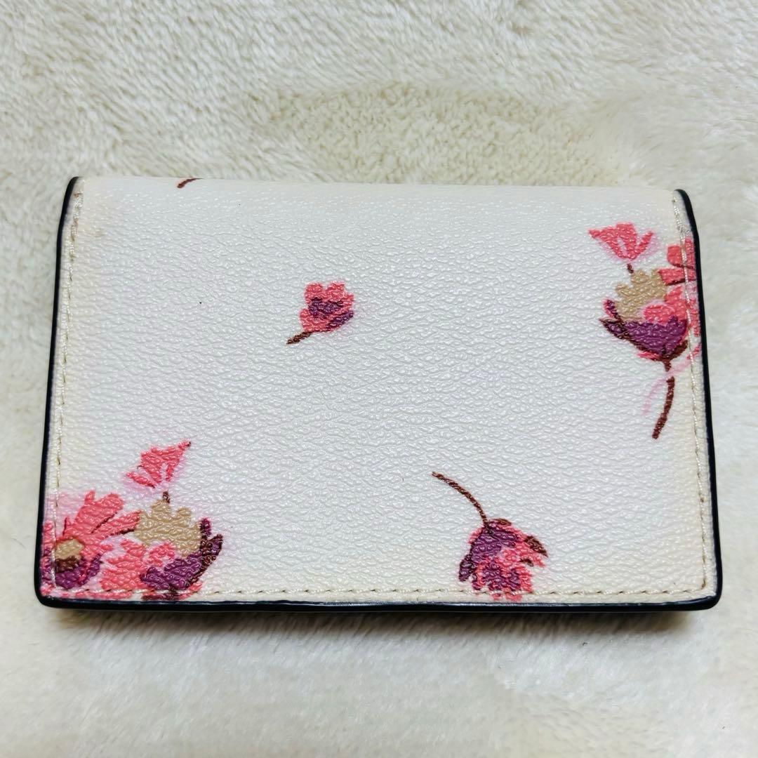 COACH 花柄 名刺入れ チョークマルチ 美品