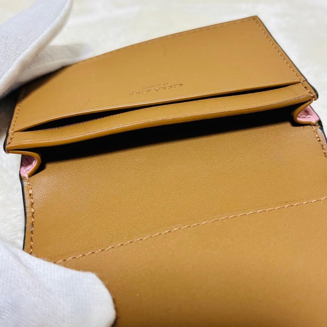 COACH 花柄 名刺入れ チョークマルチ 美品