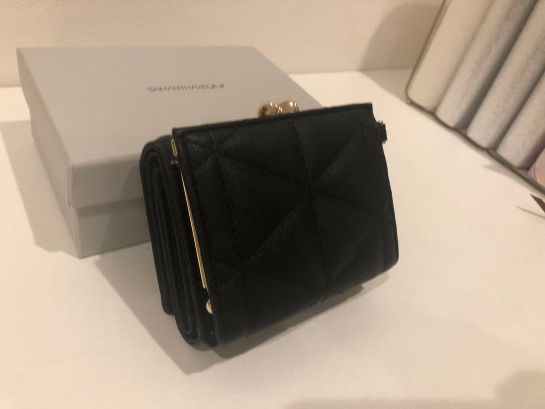 SAMANTHAVEGA キルティングスタッズ折り財布　黒　（※最終お値下げ）