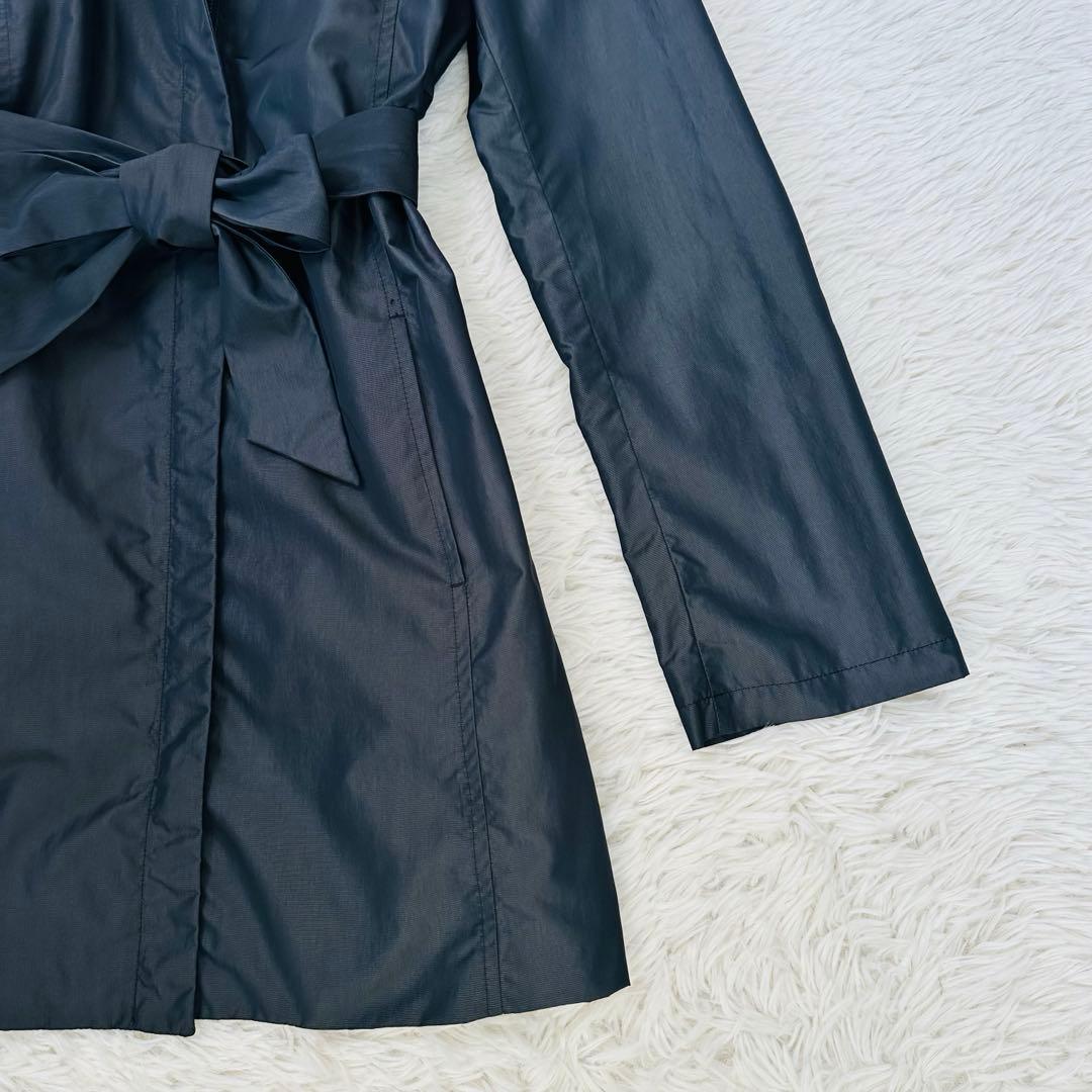 MAXMARA アンドコー スプリングコート ベルト スタンドカラー 光沢 L