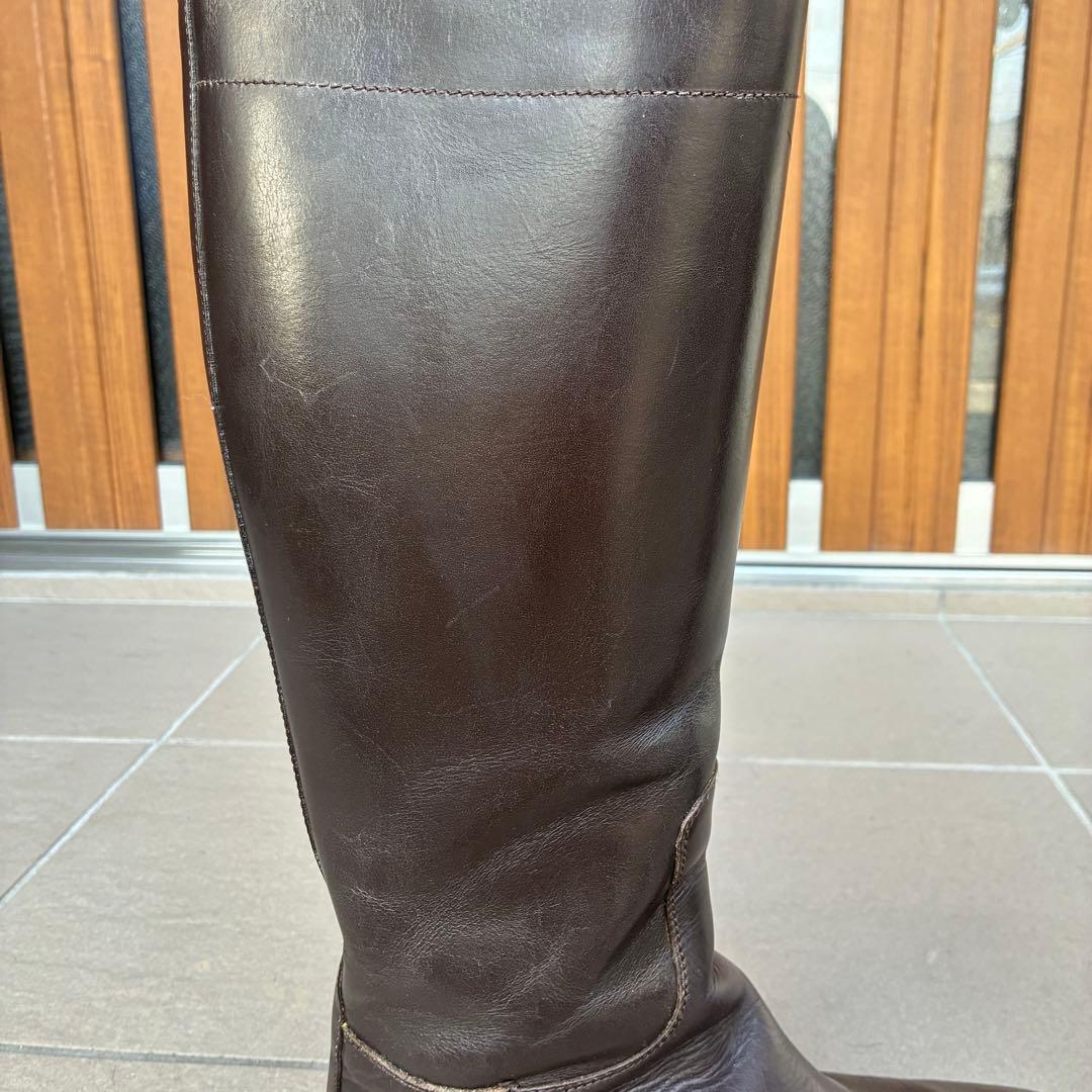 使用一度のみ 中古 プラダ PRADA 茶色 ロングブーツ サイズ24.5cm