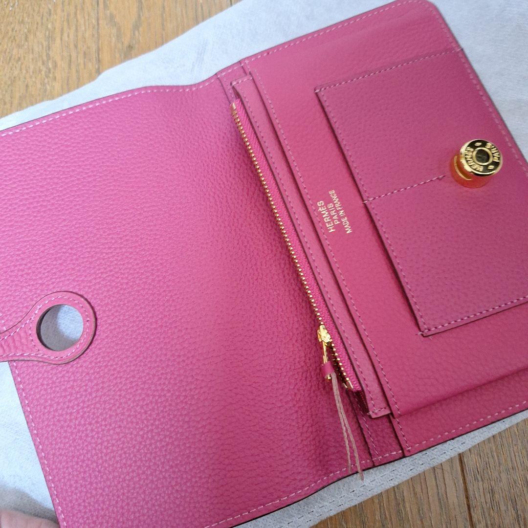 専用ノベルティーHERMES ピンク 二つ折り財布