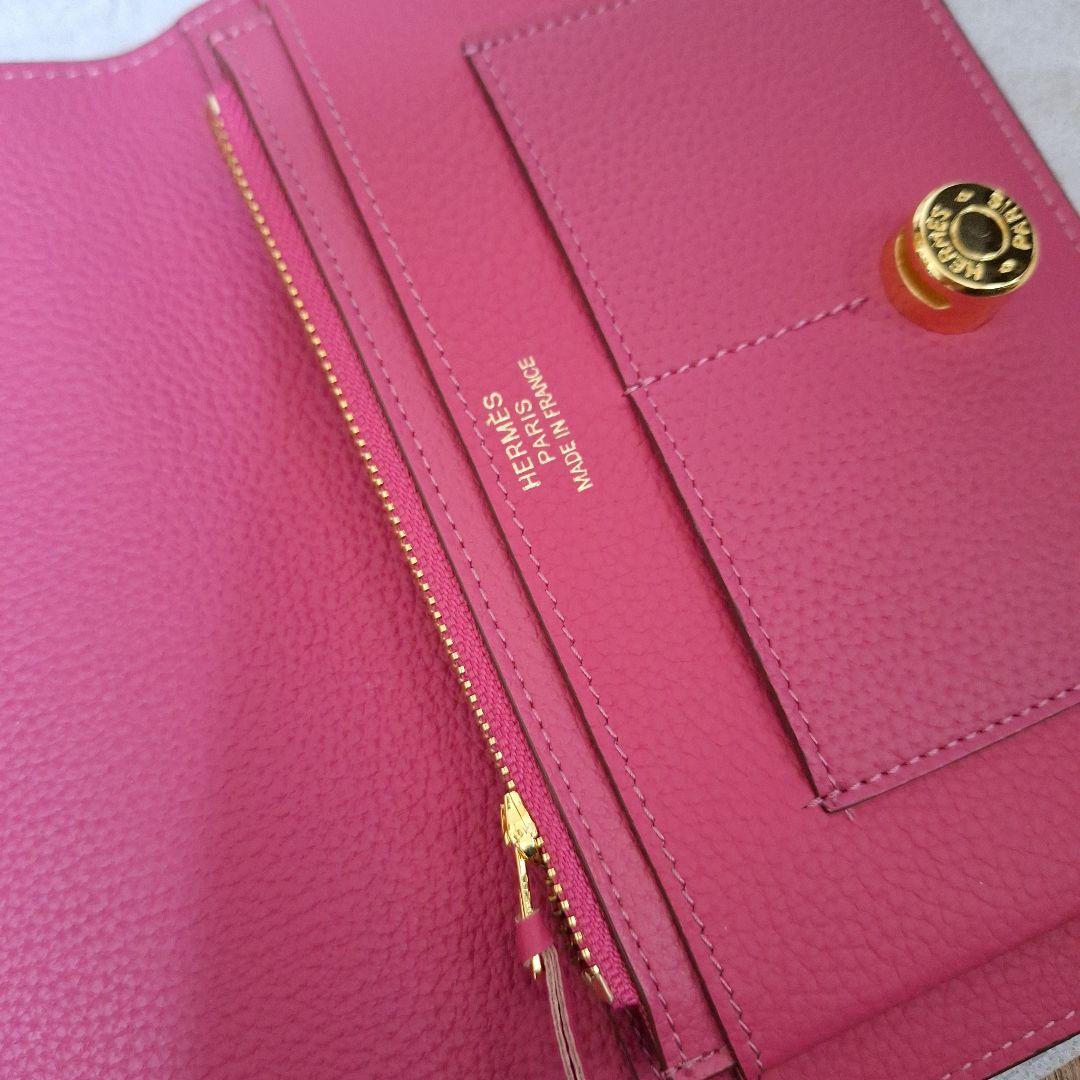 専用ノベルティーHERMES ピンク 二つ折り財布