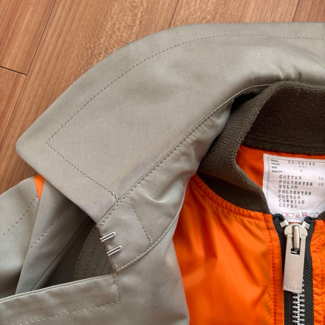 さ*も様 Gabardine Mix Jacket MA-1