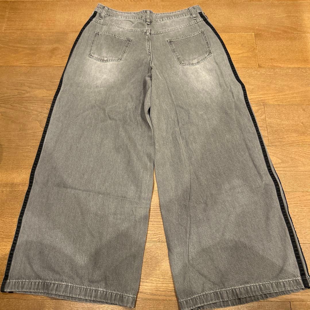 新品 アディダス adidas レディース・ワイドデニムパンツ 30インチ