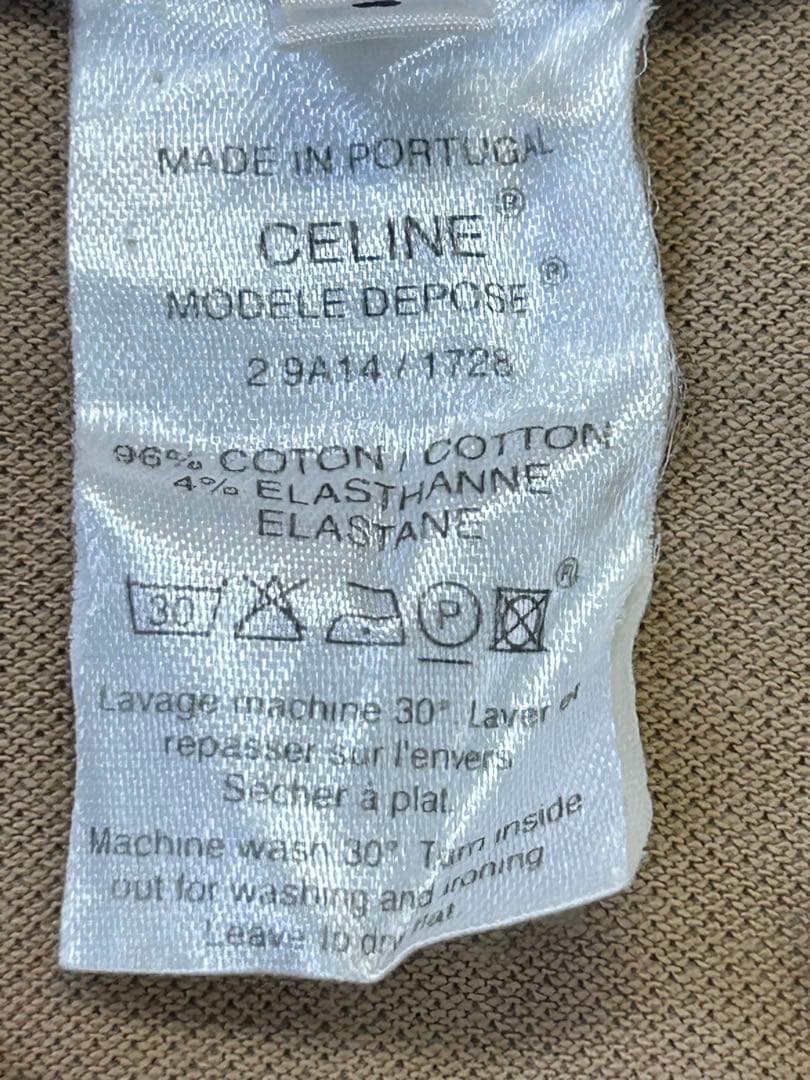 CELINE セリーヌ　べージュ系　半袖ポロシャツ
