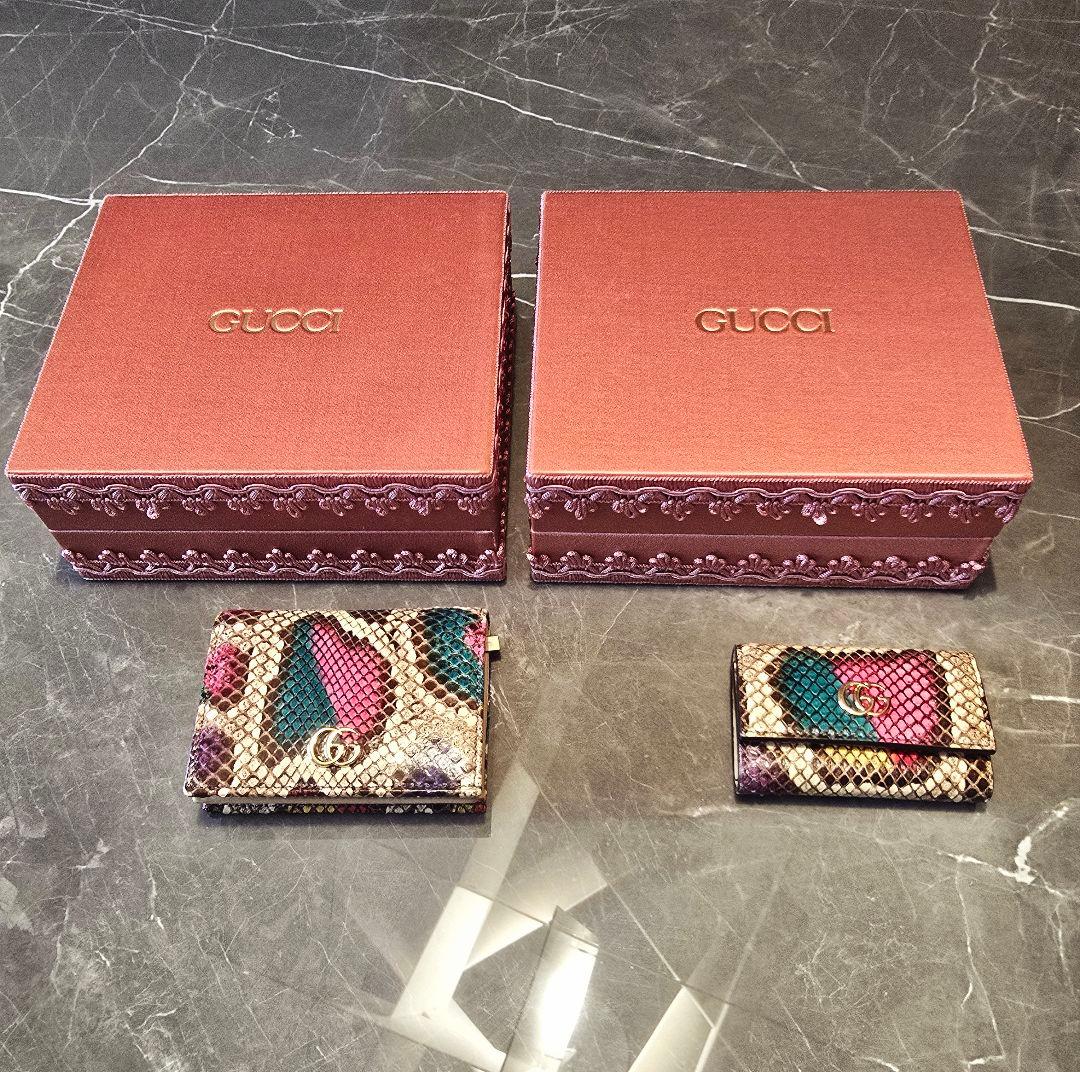 ゴンちゃん GUCCI GGマーモント 二つ折り財布&キーケースセット